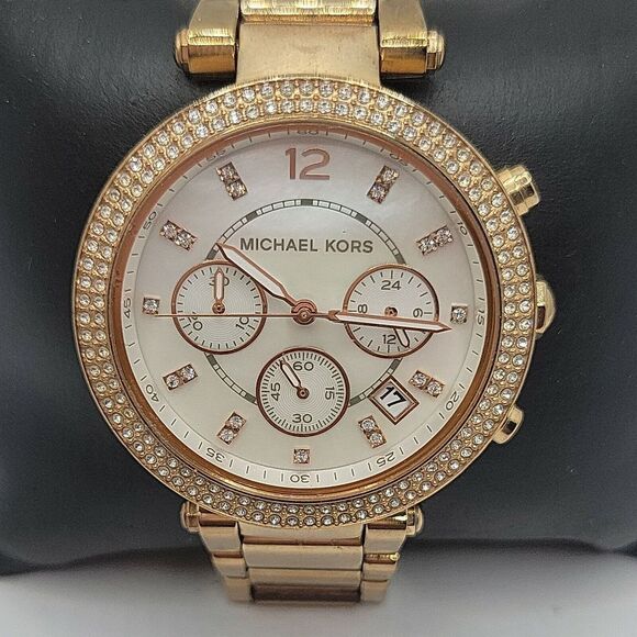 Michael Kors Parker MK5491 Women Stainless Steel Analog Quartz Dial Watch BC815 - Picture 1 of 10